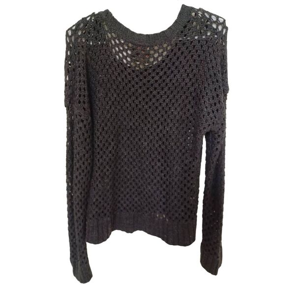 Pink Rose Top Long Sleeve Gray Small - Picture 3 of 4